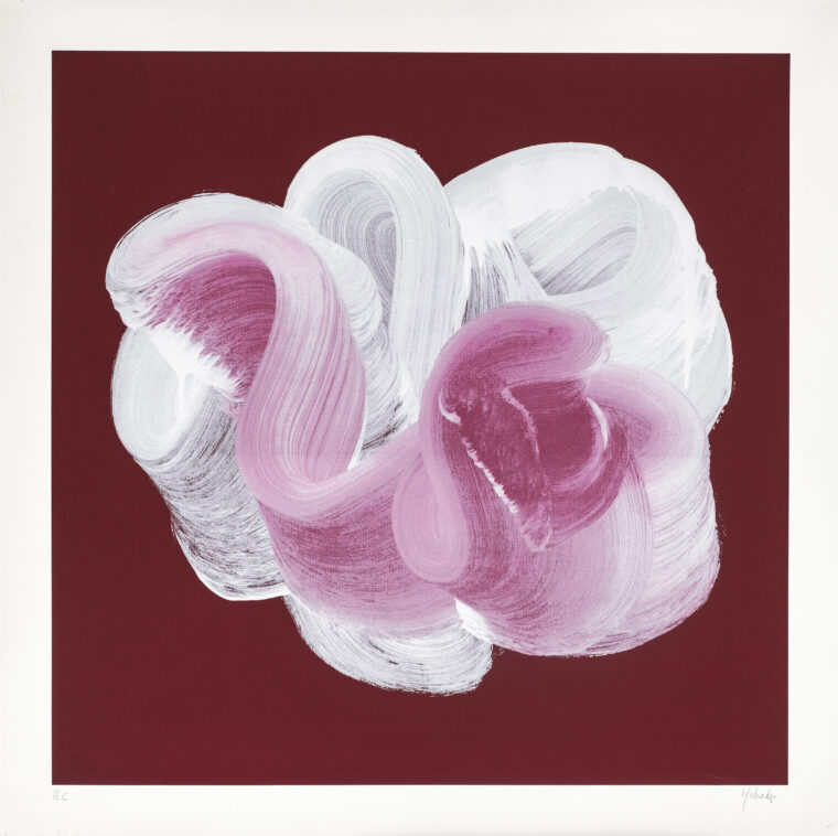 Najia Mehadji, Rosebud, 2024, Sérigraphie sur papier, 80x80cm, Commande Département du Val-de-Marne dans le cadre de la Journée Internationale des droits des femmes