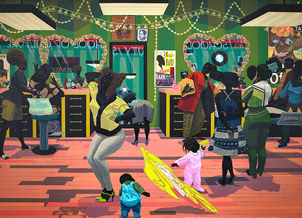 . Kerry James Marshall School of Beauty, School of Culture 2012 Acrylic and glitter on unstretched canvas, 274.3 x 401.3 cm Coll